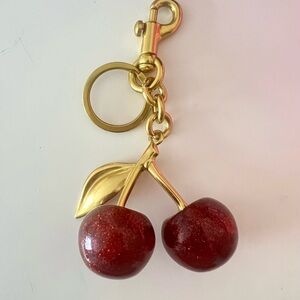 Red CHERRY Bag Charm Keychain Purse Charm Key Fob